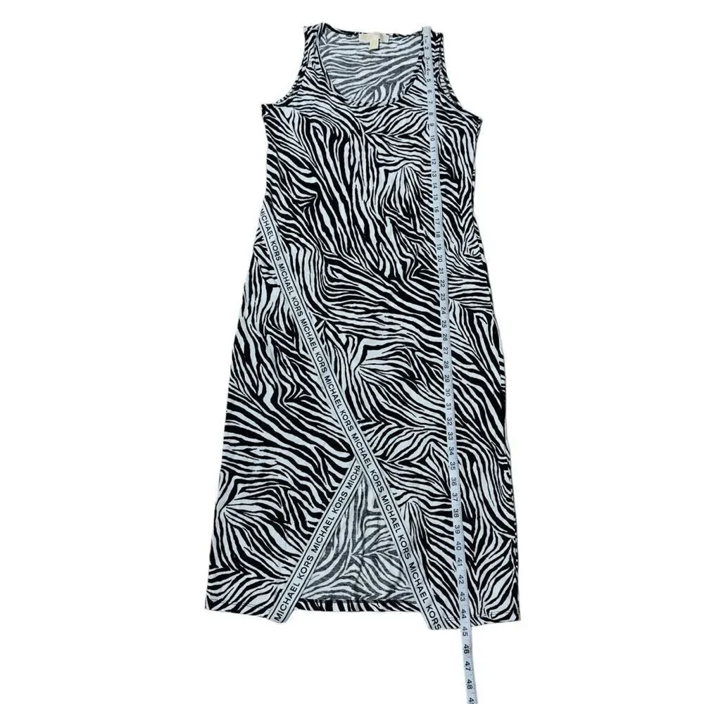 MICHAEL Michael Kors Black & White Zebra Sleeveless Jersey Dress MEDIUM - Picture 10 of 14